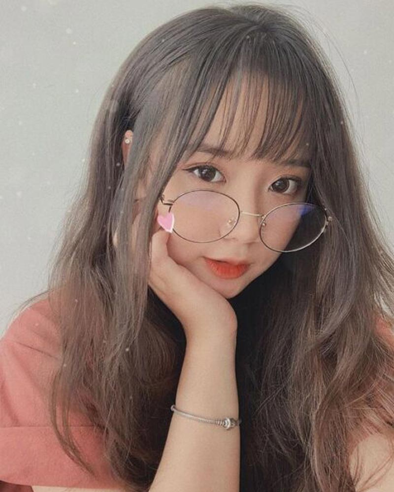 Ảnh gái xinh tóc dài đẹp mặt cute dễ thương